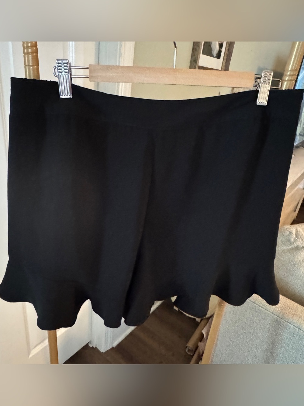 a new day Black Ruffle Hem Short